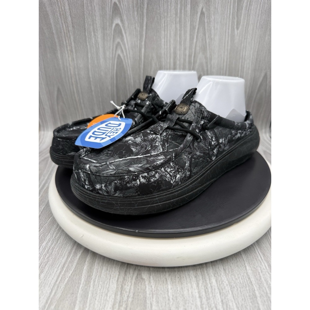 Hey Dude x Jelly Roll Wally Realtree Black Camo Mens Size 11 Slip On Loafers